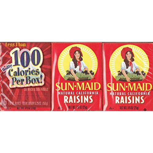 Sun-Maid Natural Raisins, 6 Count (Regular, Pack - 3)