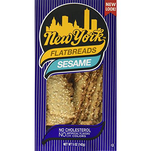 New York All Natural Flatbreads, Sesame, 5 Ounce (Pack of 12)