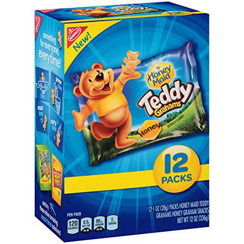 Teddy Graham Crackers (Honey, 1-Ounce Bags, 12 Count)