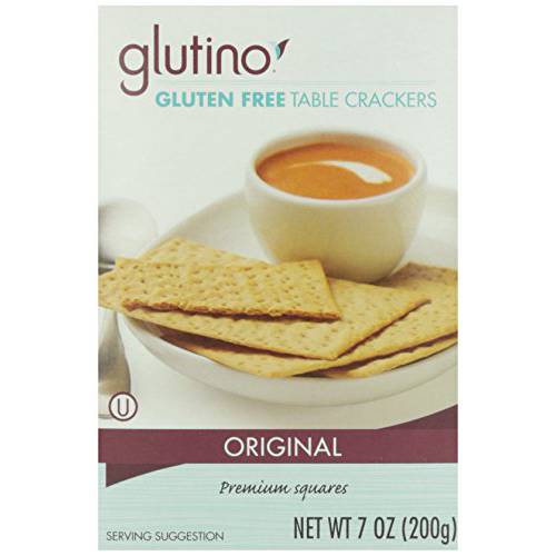 Gluten Free by Glutino Table Crackers, Premium Squares, Original, 7 Ounce