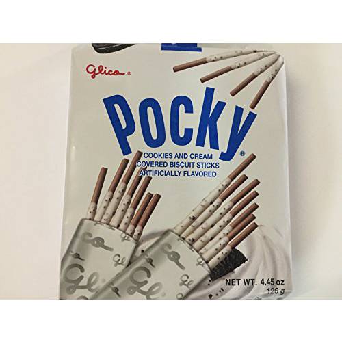 Glico Pocky Chocolate 9 Packs Japanese Snack Party Pack  Cookies and Cream Flavor