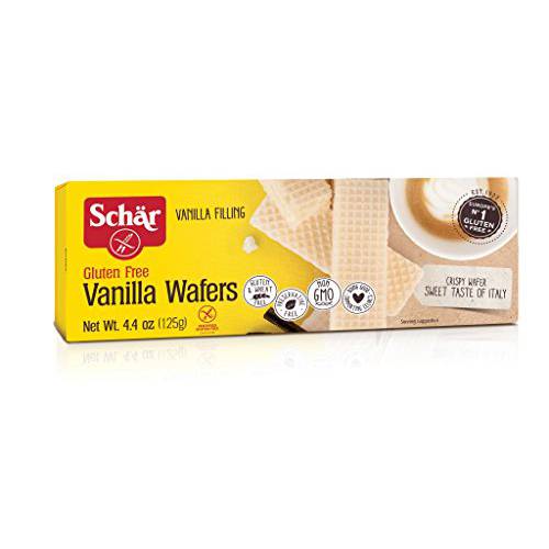 Schar - Vanilla Wafers - Certified Gluten Free - No GMO’s, Wheat or Preservatives - (4.4 oz) 6 Pack