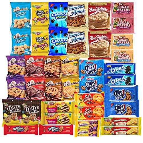 Assorted Cookies - 40 Packs - Variety Pack - Individually Wrapped Assortment Including: Oreos, Keebler, Grandma’s Cookies, Chips Ahoy and Much More of your Favorite Cookies