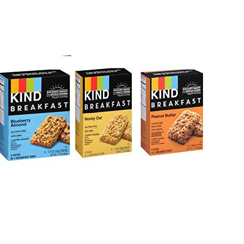 KIND Breakfast Mix, 4 count each (Variety Pack of 3)