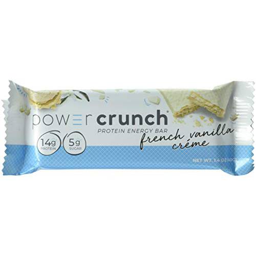 Power Crunch Protein Energy Bar Orignal, French Vanilla Creme, 1.4-Ounce Bar (2 Pack of 12 Count)