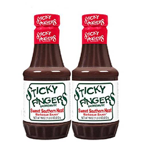 Sticky Fingers Sweet Southern Heat Barbecue Sauce - Pack of 2 - 18oz Bottles