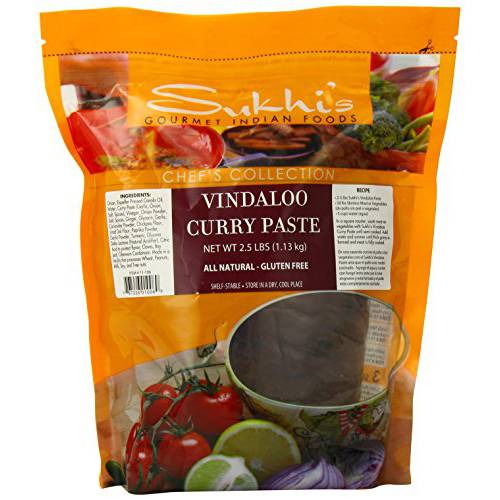 Sukhi’s Gourmet Indian Foods Curry Paste, Vindaloo, 2.5 Lb Package May Vary