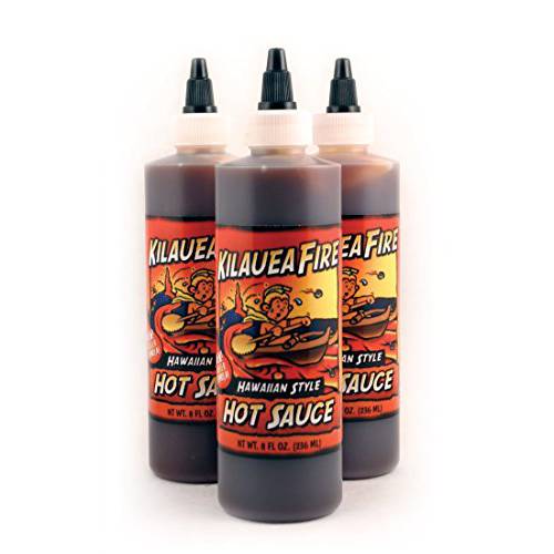 Kilauea Fire Hot Sauce 8 fl.oz. (3 Bottles)