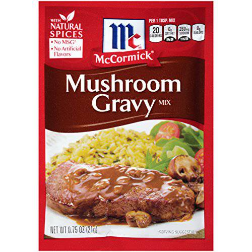 McCormick Mushroom Gravy Mix, 0.75 oz (pack of 12)