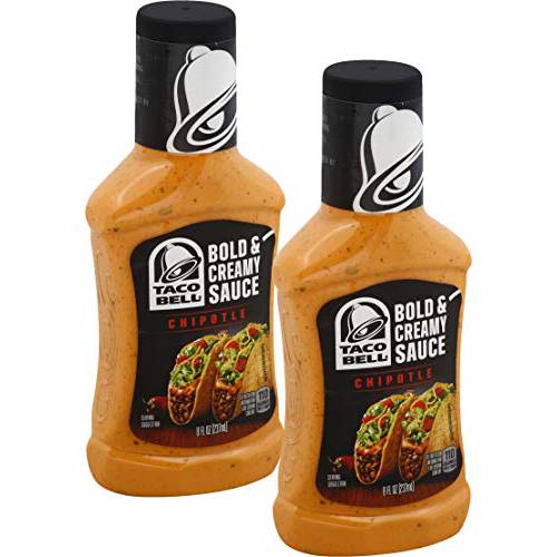 Taco Bell Bold & Creamy Sauce - Chipotle 8 Fl Oz (Pack of 2)