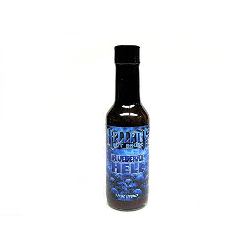 Hellfire Blueberry Hell Hot Sauce with Carolina Reaper Peppers, Gourmet, Award-Winning Fruit-Based Hot Sauce, 5 oz.
