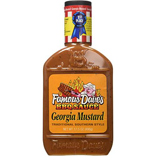 Famous Dave’s Georgia Mustard BBQ Sauce, 17.5 Ounce Pack of 2, Tangy Flavor for Pork, Beef and Chicken