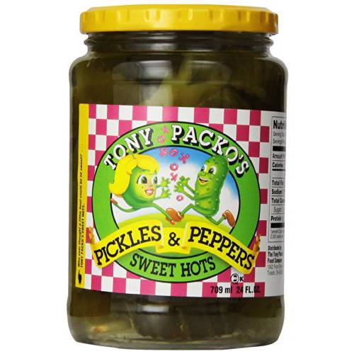 Tony Packo Sweet Hot Pickles and Peppers, 24 Ounce