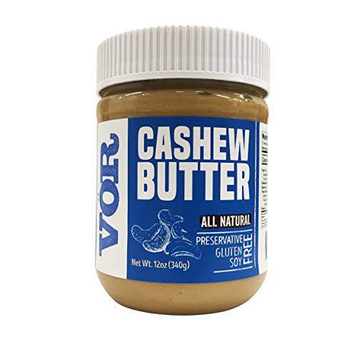 Vör All Natural Cashew Butter (12oz) | Only One Ingredient | Vegan, Paleo, Keto, Whole 30 (12oz Jar)