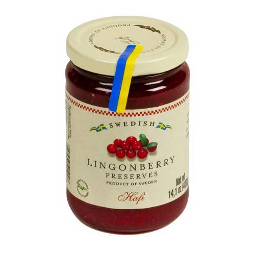 Hafi Swedish Lingonberry Preserves, 14.1 Ounce (Pack of 4)