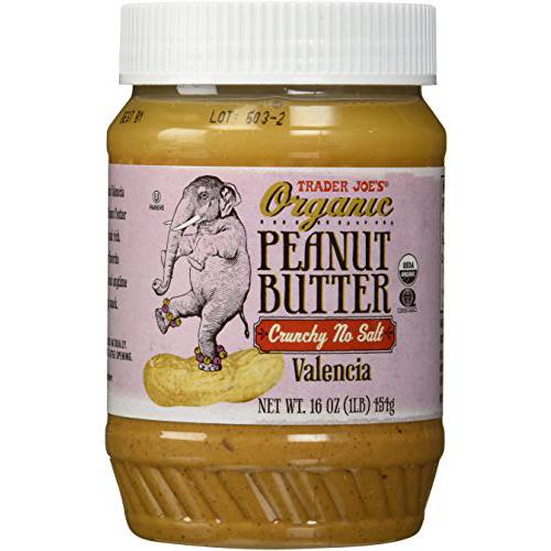 Trader Joe’s Organic Peanut Butter Crunchy and Unsalted, 1lb