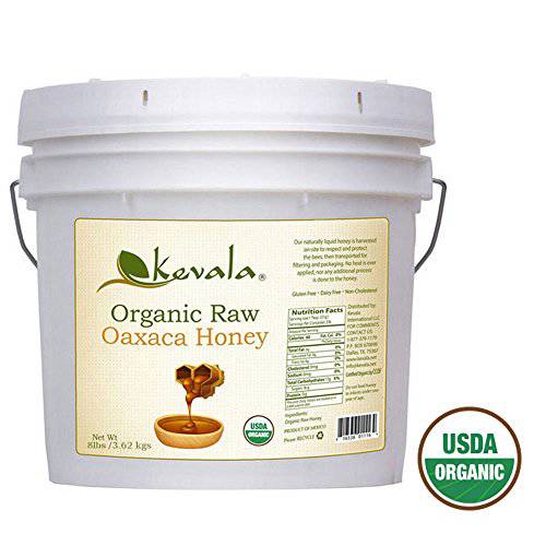 Kevala Organic Raw Oaxaca Honey 8 Lbs Pail