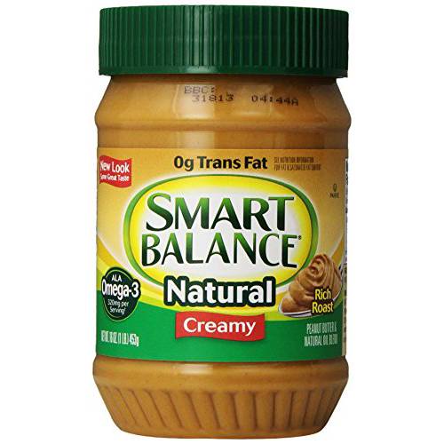 Smart Balance Omega Natural Peanut Butter, Creamy, 16 Ounce