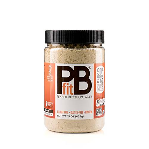 PBfit All-Natural Peanut Butter Powder 15 Ounce, Peanut Butter Powder from Real Roasted Pressed Peanuts, Low in Fat High in Protein, Natural Ingredients