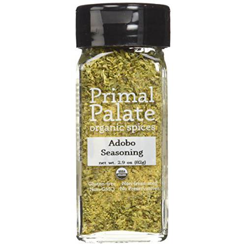 Primal Palate Organic Spices Adobo Seasoning, Certified Organic, 2.2 oz Bottle