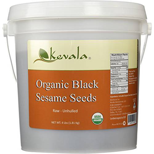 Kevala Organic Black Sesame Seeds 4Lbs (RAW)