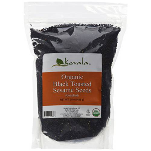 Kevala Organic Black Sesame Seeds 1 Lb (TOASTED)
