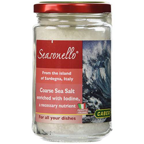 Seasonello Coarse Sea Salt Enriched with Iodine, 10.58 Ounce