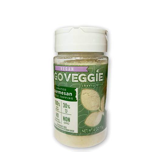 Go Veggie Dairy-Free Grated Topping, Parmesan, 4 oz (Pack of 2)