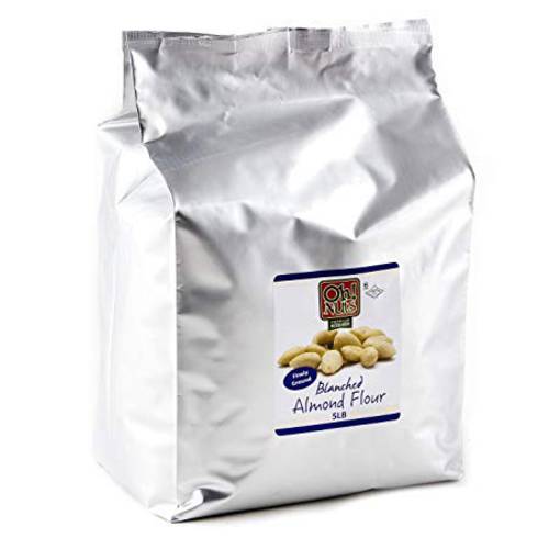 Oh Nuts Blanched Almond Flour | All-Natural Wheat Substitute for Baking Delights Desserts Macarons, Marzipan | All-Purpose Kosher, Vegan, Paleo and Keto Friendly Diets, Gluten-Free (5.0 Pounds)