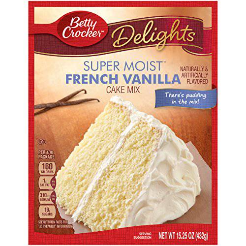 Betty Crocker Super Moist Cake Mix, French Vanilla, 15.25 oz