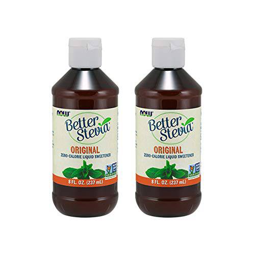 Now Foods Better Stevia Original Liquid Extract, 8 Ounce Bottle (Pack of 2)