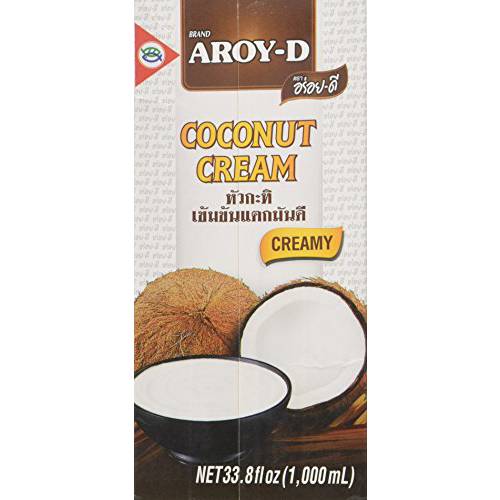 Aroy-D Pure Coconut Cream, 33.8 Fluid Ounce (Pack of 3)
