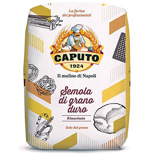 Caputo Antimo Di Grano Duro Rimacinata Semolina Flour - All Natural Dough for Fresh Pasta, 2.2 lb