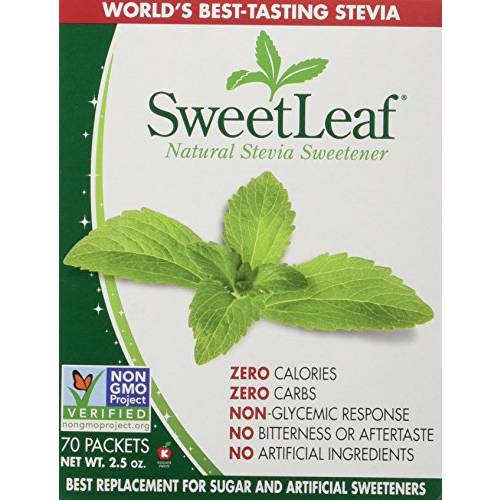 Wisdom Natural Brands - SweetLeaf Stevia Sweetener 70 packets 2.5oz(Pack of 2)