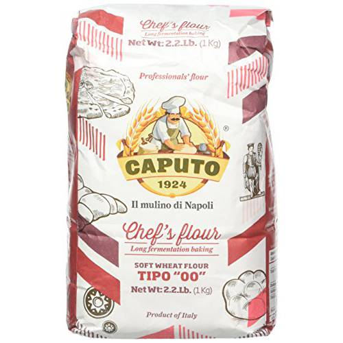 Antimo Caputo Chefs Flour 2.2 Pound (Pack of 2) - Italian Double Zero 00 - Soft Wheat for Pizza Dough, Bread, & Pasta