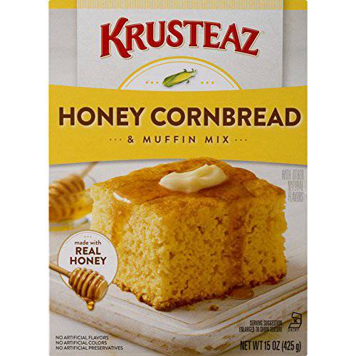 Krusteaz Cornbread and Muffin Mix, Honey, 15-Ounces