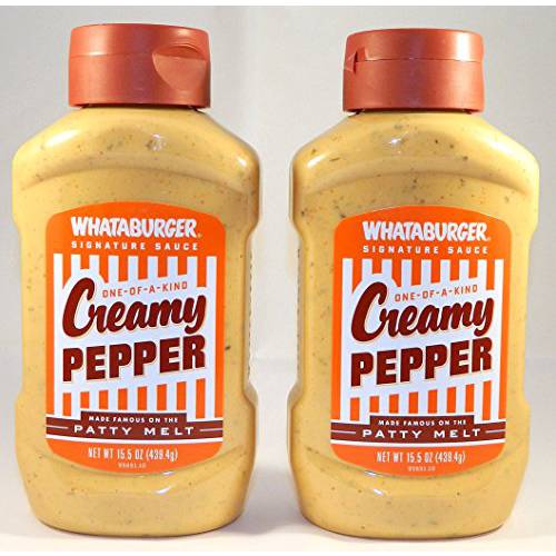 Whataburger Creamy Pepper Signature Sauce, 15.5 Oz., (Pack of 2)