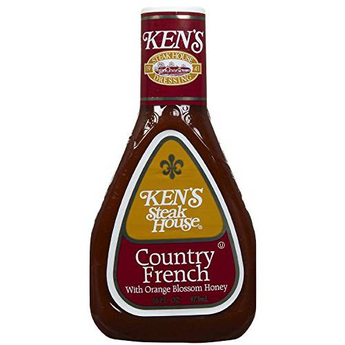 Ken’s Steak House Country French With Orange Blossom Honey Dressing, 16OZ (Pack of 2)