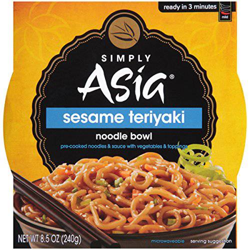Simply Asia Sesame Teriyaki Noodle Bowl, 8.5 oz (Pack of 6)