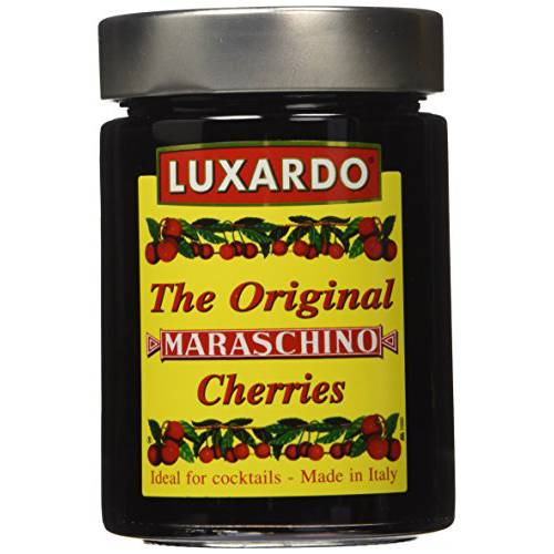 Luxardo, Gourmet Cocktail Maraschino Cherries 400G Jar, 14.1 Ounce (Pack of 1), Brown