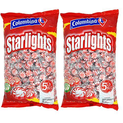 Nosh Pack Peppermint Starlight Mints Individually Wrapped Candy Bulk 10 Pounds – Approx. 800 Mints