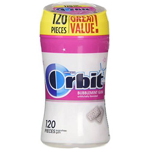 ORBIT Bubblemint Sugar Free Chewing Gum, 120 Count (Pack of 1) - Packaging May Vary