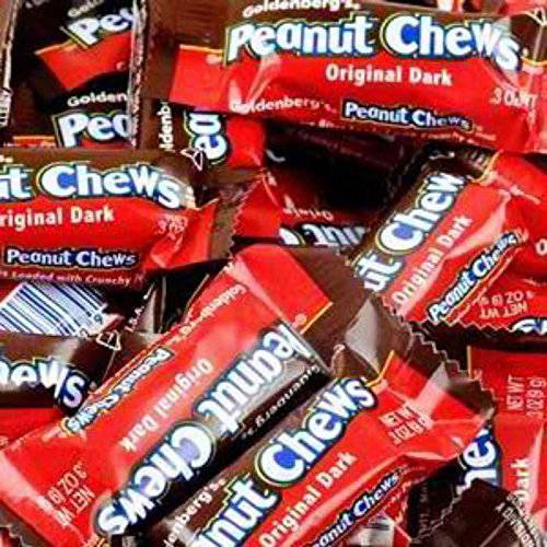Original Dark Chocolate Goldenberg’s Peanut Chews, 2 Lbs From (Jersey Candy)
