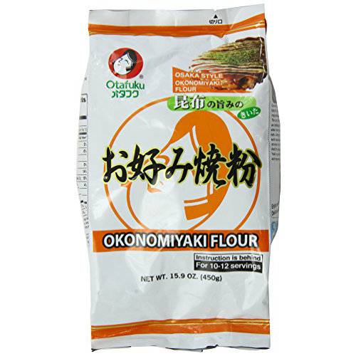Otafuku Okonomiyaki Flour for Japanese Okonomiyaki Pancakes, 12 Servings, 15.9 Oz (1 Lb)