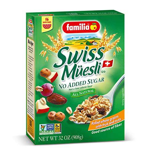 Familia Swiss Muesli Cereal, No Added Sugar, 29 Ounce (Pack of 6)