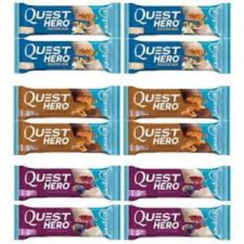 Quest HERO Protein Bar Variety Pack Vanilla Chocolate Blueberry 4 of Each Flavor