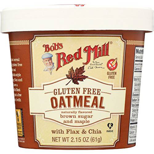 Bob’s Red Mill Gluten-Free Oatmeal Cup & Maple, Brown Sugar, 2.15 Ounce
