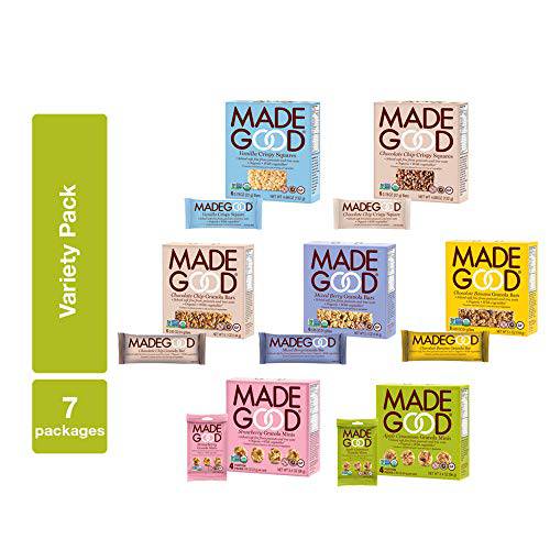 MadeGood Granola Bars/Minis 7 Box Variety Pack (38 Total Pieces)