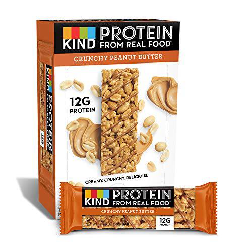 KIND Protein Bars, Crunchy Peanut Butter, Healthy Snacks, Gluten Free, 12g Protein, 12 Count