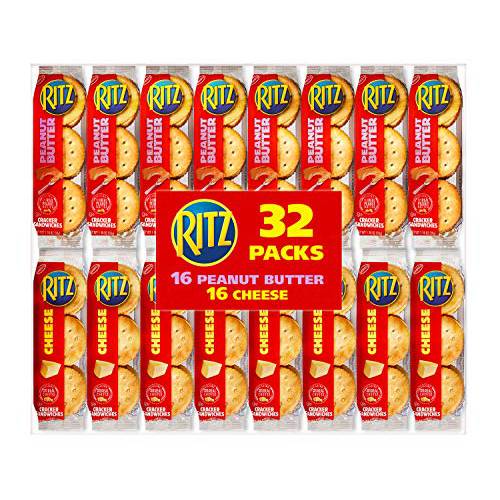 Ritz Peanut Butter and Cheese Cracker Sandwiches Variety Pack, 32 Count